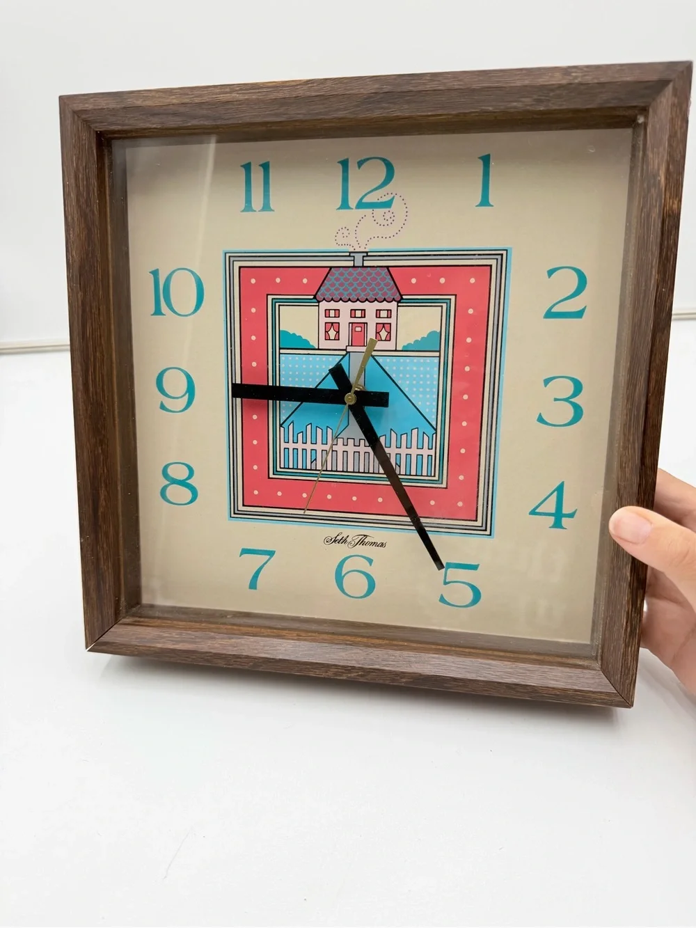 VINTAGE SETH THOMAS ELECTRIC  11” House clock School Clock SEE DESC